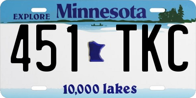 MN license plate 451TKC