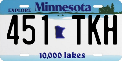 MN license plate 451TKH