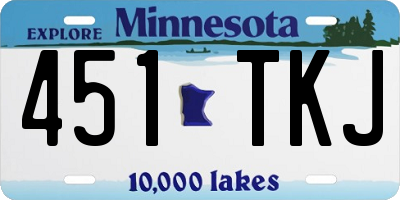MN license plate 451TKJ