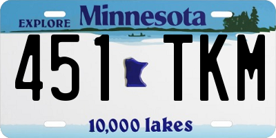 MN license plate 451TKM