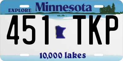MN license plate 451TKP
