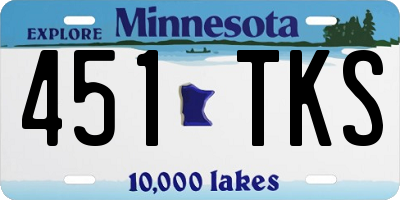 MN license plate 451TKS