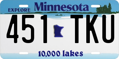 MN license plate 451TKU