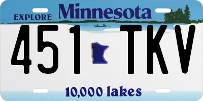 MN license plate 451TKV