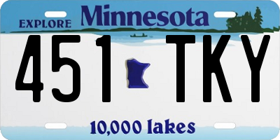 MN license plate 451TKY