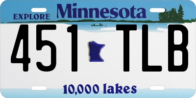 MN license plate 451TLB