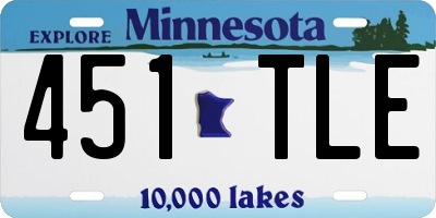 MN license plate 451TLE