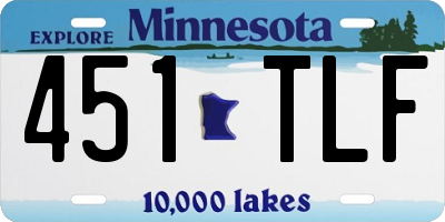 MN license plate 451TLF
