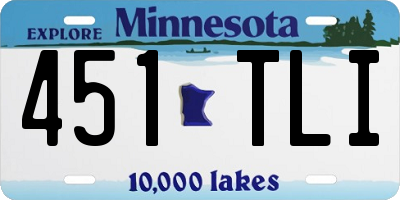 MN license plate 451TLI