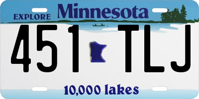 MN license plate 451TLJ