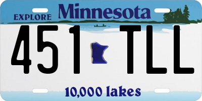 MN license plate 451TLL
