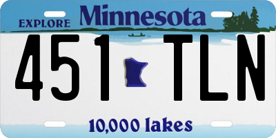 MN license plate 451TLN