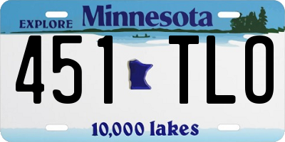 MN license plate 451TLO