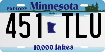 MN license plate 451TLU