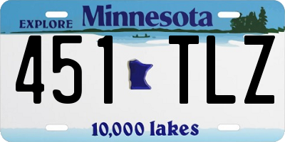 MN license plate 451TLZ