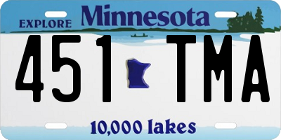 MN license plate 451TMA