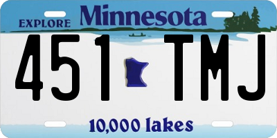 MN license plate 451TMJ