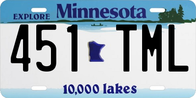 MN license plate 451TML