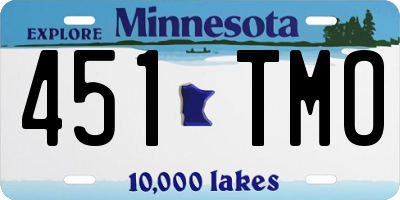 MN license plate 451TMO