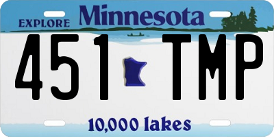 MN license plate 451TMP