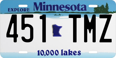 MN license plate 451TMZ