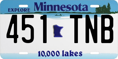 MN license plate 451TNB