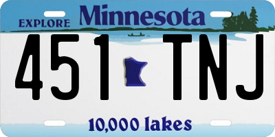 MN license plate 451TNJ