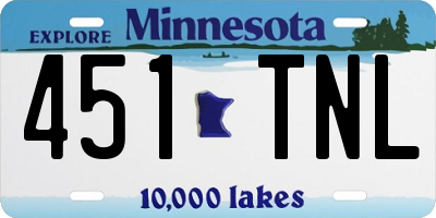 MN license plate 451TNL