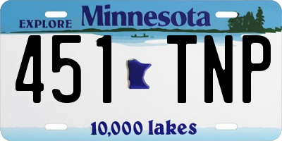 MN license plate 451TNP