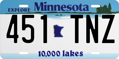 MN license plate 451TNZ