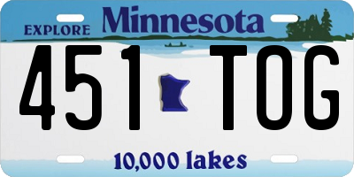 MN license plate 451TOG