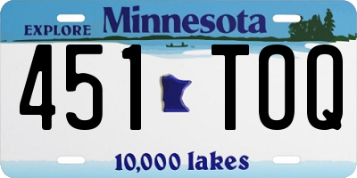 MN license plate 451TOQ