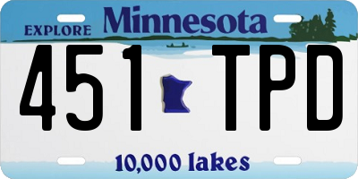 MN license plate 451TPD