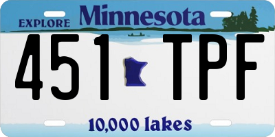 MN license plate 451TPF