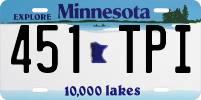MN license plate 451TPI