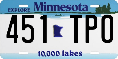 MN license plate 451TPO