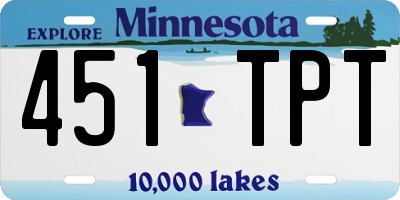 MN license plate 451TPT