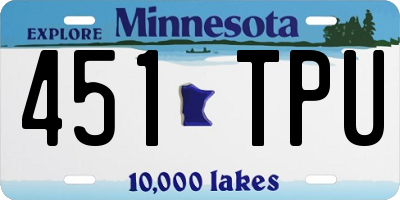 MN license plate 451TPU