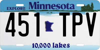 MN license plate 451TPV