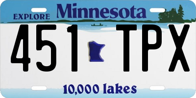 MN license plate 451TPX