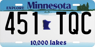 MN license plate 451TQC