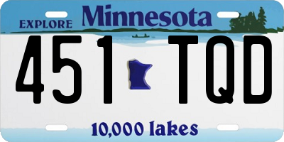 MN license plate 451TQD