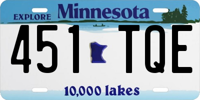 MN license plate 451TQE