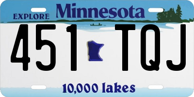 MN license plate 451TQJ