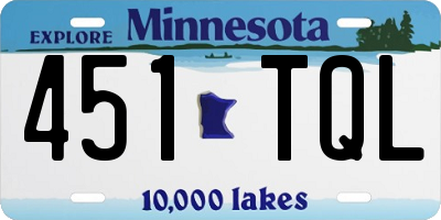 MN license plate 451TQL