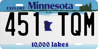 MN license plate 451TQM