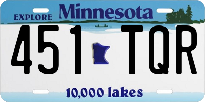 MN license plate 451TQR