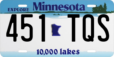 MN license plate 451TQS