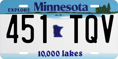 MN license plate 451TQV