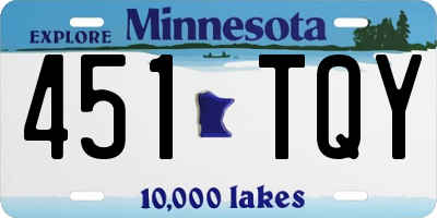 MN license plate 451TQY